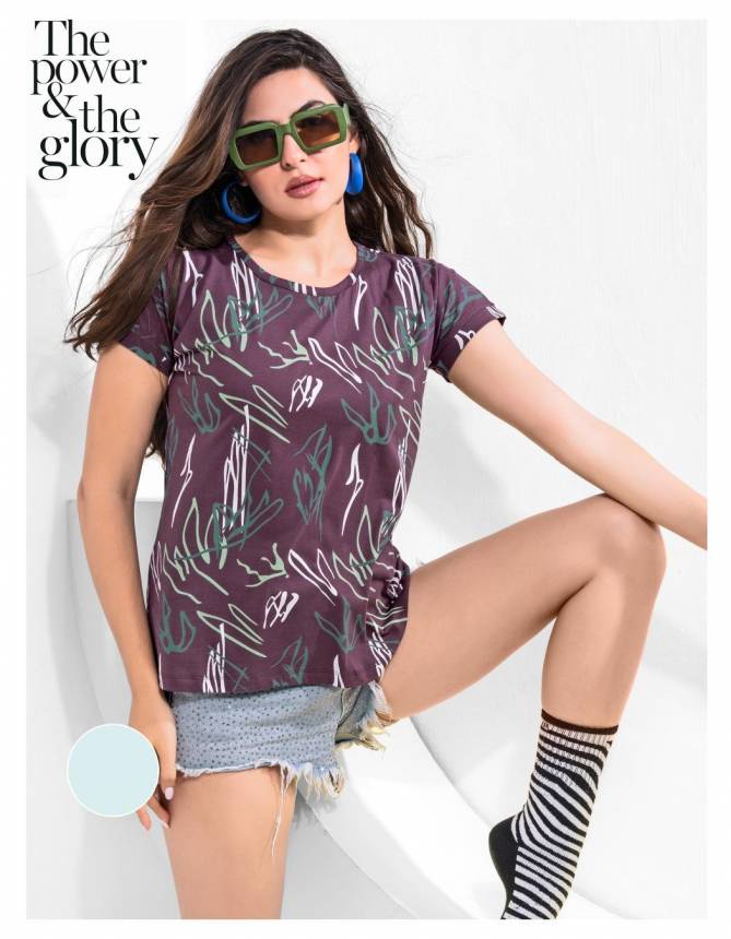 T Shirt Vol 2 Foxy Western Wear Printed Hosiery cotton Ladies Top Wholesale Shop In Surat
